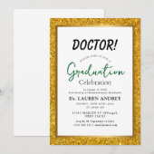 Doctor Graduation Party Invitation Kaart (Voorkant / Achterkant)