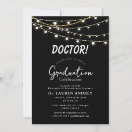 Doctor Graduation Party Invitation Kaart