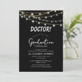 Doctor Graduation Party Invitation Kaart (Staand voorkant)