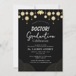 Doctor Graduation Party Invitation Kaart