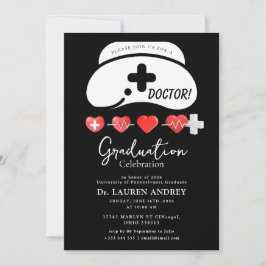 Doctor Graduation Party Invitation Kaart
