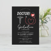 Doctor Graduation Party Invitation Kaart (Staand voorkant)