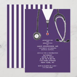 Doctor Graduation Party Invitations Kaart