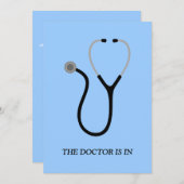 Doctor Graduation Party Invite Kaart (Voorkant / Achterkant)