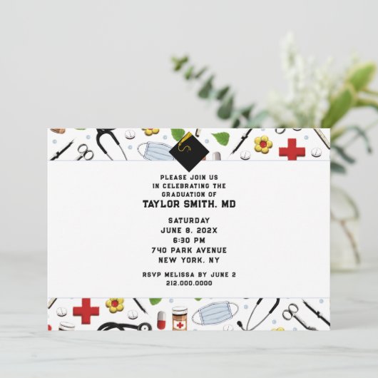 Doctor Graduation Party Kaart (Staand voorkant)