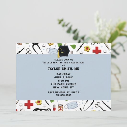Doctor Graduation Party Kaart (Staand voorkant)