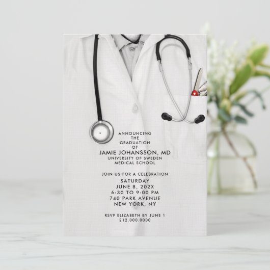Doctor Graduation Party uitnodigingen (Staand voorkant)