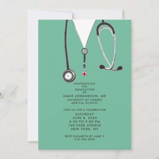 Doctor Graduation Party uitnodigingen (Voorkant)