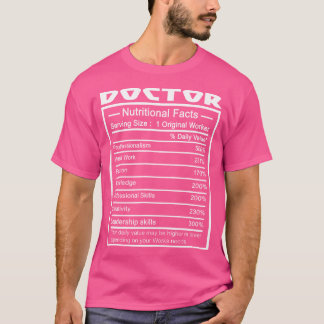 Doctor Grappig Functie Werknemer Voeding Feiten Do T-shirt