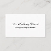 Doctor Gynaecoloog Obstetriciste OBGYN Elegant Visitekaartje (Achterkant)