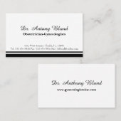 Doctor Gynaecoloog Obstetriciste OBGYN Elegant Visitekaartje (Voorkant / Achterkant)
