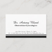 Doctor Gynaecoloog Obstetriciste OBGYN Elegant Visitekaartje (Voorkant)