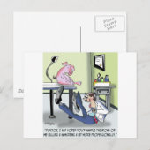 Doctor Handles Pulled Hamstring onprofessioneel Briefkaart (Voorkant / Achterkant)