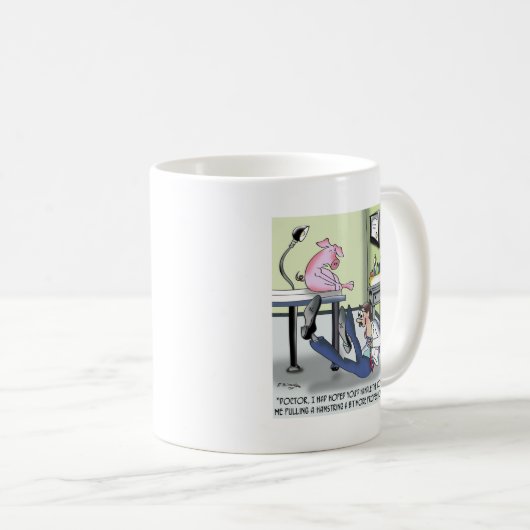 Doctor Handles Pulled Hamstring onprofessioneel Koffiemok (Voorkant rechts)