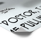 Doctor Handles Pulled Hamstring onprofessioneel Poster (Hoek)