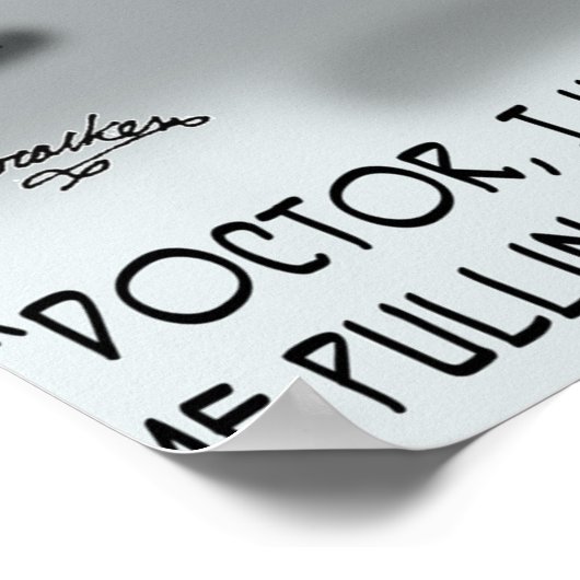 Doctor Handles Pulled Hamstring onprofessioneel Poster (Hoek)