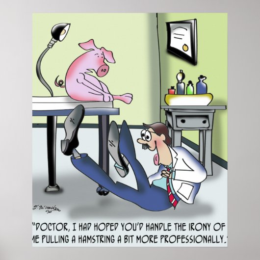 Doctor Handles Pulled Hamstring onprofessioneel Poster (Voorkant)