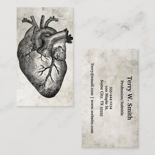 Doctor Hart Anatomie Visitekaartjes (Voorkant / Achterkant)