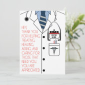 Doctor Hartelijk dank Bedankkaart (Staand voorkant)