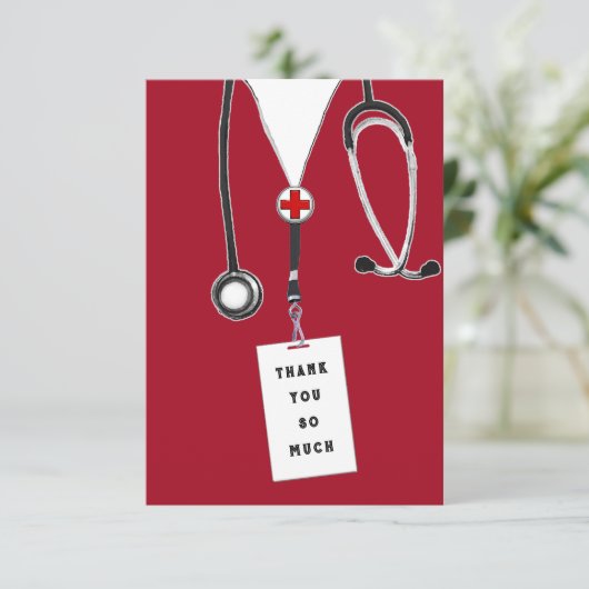 Doctor Hartelijk dank Bedankkaart (Staand voorkant)