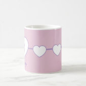 Doctor Heart Pink and Purple coffee mug Koffiemok (Center)