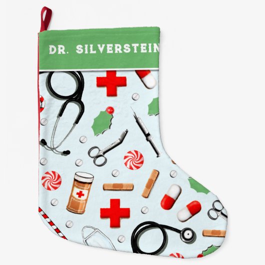 Doctor Holiday Gift Grote Kerstsok (Voorkant)