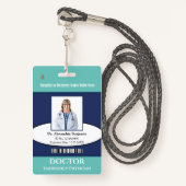 Doctor ID Identificatiekaart Aangepaste naam foto Badge (Voorkant met draagriem)