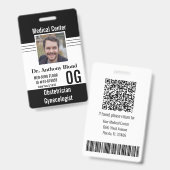 Doctor ID Simple en Elegant Badge (Voor- en achterkant)