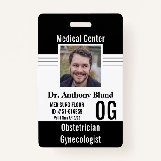 Doctor ID Simple en Elegant Badge (Voorkant)