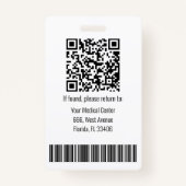 Doctor ID Simple en Elegant Badge (Achterkant)
