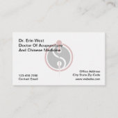 Doctor in de acupunctuur Visitekaartjes Ying Yang (Voorkant)