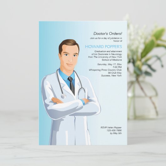 Doctor in de Afstuderen (M) Kaart (Staand voorkant)