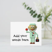 Doctor in de Apple en Medical Bag Briefkaart (Staand voorkant)