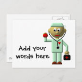 Doctor in de Apple en Medical Bag Briefkaart (Voorkant / Achterkant)