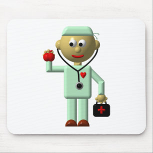 Doctor in de Apple en Medical Bag Muismat