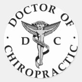 Doctor in de chiropraktijk-Logo-stickers Ronde Sticker (Voorkant)