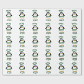 Doctor in de dienst Pinguïn (vrouw) Cadeaupapier (Vlak)