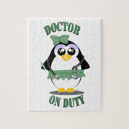 Doctor in de dienst Pinguïn (vrouw) Legpuzzel (Verticaal)