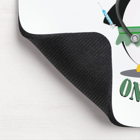 Doctor in de dienst Pinguïn (vrouw) Muismat (Hoek)