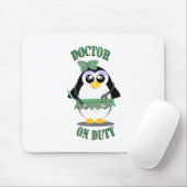 Doctor in de dienst Pinguïn (vrouw) Muismat (Met muis)