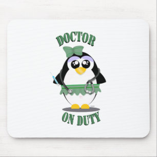 Doctor in de dienst Pinguïn (vrouw) Muismat