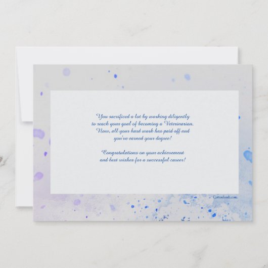 Doctor in de diergeneeskunde Afstuderen Kaart (Achterkant)
