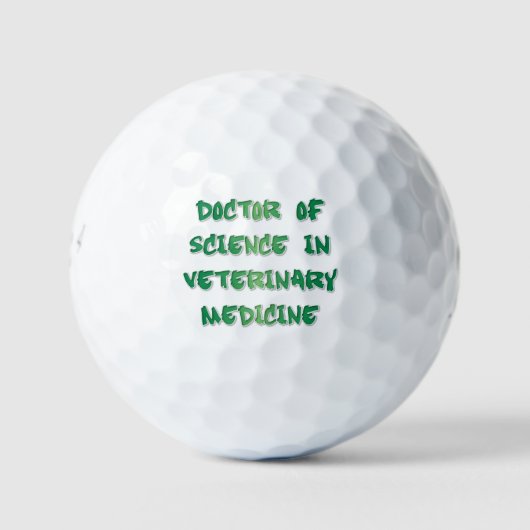 Doctor in de diergeneeskunde golfballen (Voorkant)