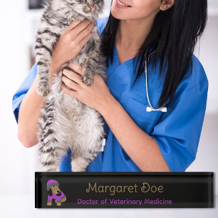 Doctor in de diergeneeskunde puppy naambordje