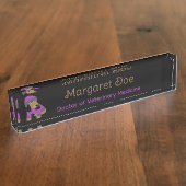 Doctor in de diergeneeskunde puppy naambordje (Zijkant)