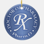 Doctor in de farmacie keramisch ornament (Achterkant)