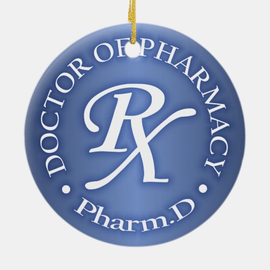 Doctor in de farmacie keramisch ornament (Achterkant)