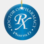 Doctor in de farmacie keramisch ornament (Achterkant)