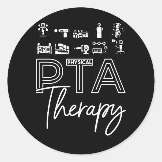 Doctor in de fysiotherapeut assistent collegiaal ronde sticker (Voorkant)