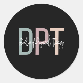 Doctor in de fysiotherapie Boho DPT Ronde Sticker